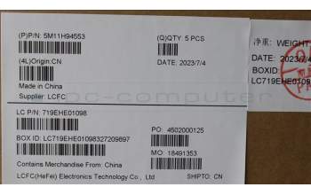 Lenovo 5M11H94553 C-Cover with keyboard, Slovenian, Black, Backlight, WWAN, UK