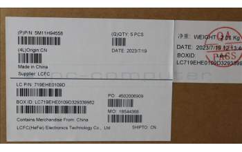 Lenovo 5M11H94558 C-Cover with keyboard,Swedish/Finnish,Black,Backlight,WWAN