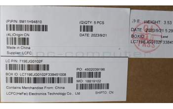 Lenovo 5M11H94810 MECH_ASM FRU KBD CCV UK (CHY) UK BK