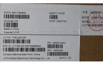 Lenovo 5M11H94832 MECH_ASM FRU KBD CCV KOR (LTN) US BK