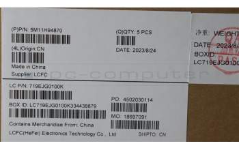 Lenovo 5M11H94870 MECH_ASM FRU KBD CCV FRA BL (CHY) UK BK