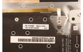 Lenovo 5M11H94945 MECH_ASM GP KBDBZL,NORDIC,WL,BK/GY,CHY