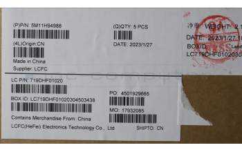 Lenovo 5M11H94988 MECH_ASM GP KBDBZL,TC,WW,BK/GY,CHY