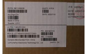 Lenovo 5M11H95039 MECH_ASM GP KBDBZL,EURO ENG,WW,BK/BZ,CHY