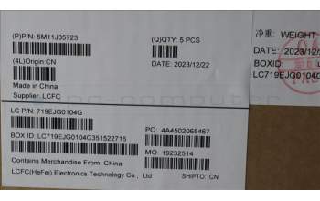 Lenovo 5M11J05723 MECH_ASM FRU KBD CCV TUR BL (CHY) UK BK