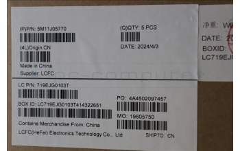 Lenovo 5M11J05770 MECH_ASM FRU KBD CCV IND ENG BL(CHY)USBK