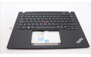 Lenovo 5M11J05874 C-Cover with keyboard, Danish, Black, Backlight, UK