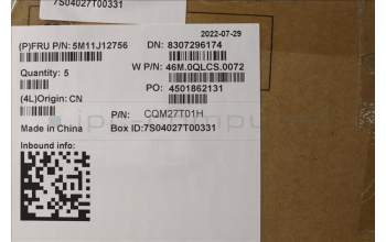 Lenovo 5M11J12756 MECH_ASM GRP_KBD_BZL_UK_WL_BK_LTN