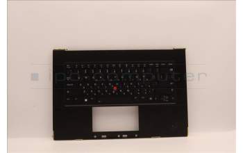 Lenovo 5M11J13401 C-Abdeckung mit Tastatur, Hebräisch, Schwarz, Fingerabdruck, WWAN