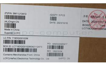 Lenovo 5M11J13413 MECH_ASM KBD BZL,WW,FPR,BK,CHY,EURO ENG