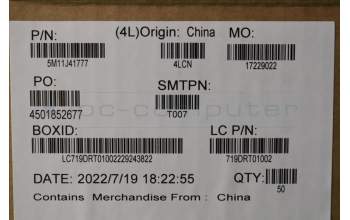 Lenovo 5M11J41777 SIM TRAY,BROWN,Sintoyo