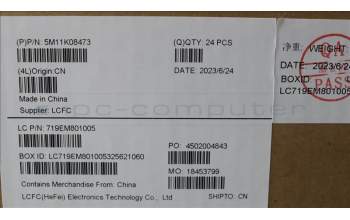 Lenovo 5M11K08473 CS22 3+2bCPLC,Small,Glass-Mylar+Goodix PCB,Gray,SOVP&MP,Transimage