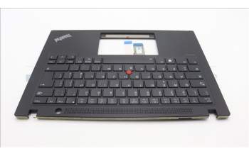 Lenovo 5M11L59359 C-Cover with keyboard, Italian, Black, Backlight, UK