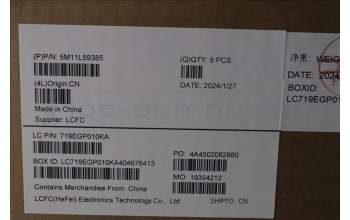 Lenovo 5M11L59385 C-Cover with keyboard, Russian, Black, Backlight, US