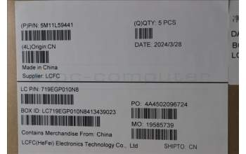 Lenovo 5M11L59441 C-Cover with keyboard, Brazil Portuguese, Black, Backlight, WWAN, UK