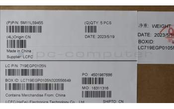 Lenovo 5M11L59455 MECH_ASM BL KB BK WW CZE/SLK SRX