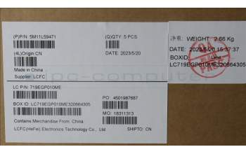 Lenovo 5M11L59471 C-Cover with keyboard,US English Euro,Black,Backlight,WWAN