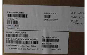 Lenovo 5M11L59533 C-Cover with keyboard, Russian, Black, Backlight, WWAN, US