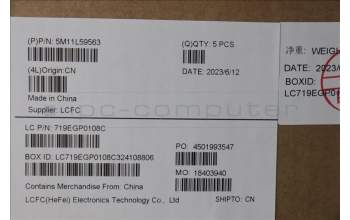 Lenovo 5M11L59563 C-Cover with keyboard, Turkish, Black, Backlight, WWAN, UK