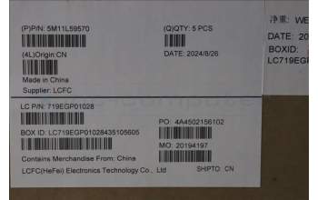 Lenovo 5M11L59570 C-Cover with keyboard, UK English, Black, Backlight, WWAN, UK