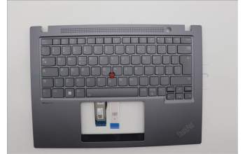 Lenovo 5M11L59616 C-Cover with keyboard, Italian, Grey, Backlight, UK