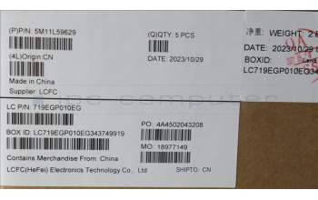 Lenovo 5M11L59629 C-Cover with keyboard, Russian, Grey, Backlight, US