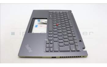 Lenovo 5M11L59648 C-Cover with keyboard, UK English, Grey, Backlight, UK