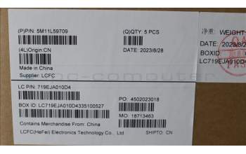 Lenovo 5M11L59709 C-Cover with keyboard, Portuguese, Black, UK