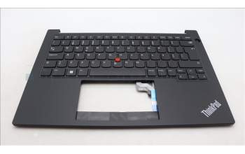Lenovo 5M11L59709 C-Cover with keyboard, Portuguese, Black, UK