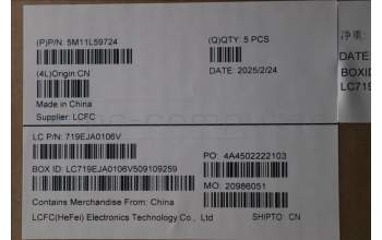 Lenovo 5M11L59724 MECH_ASM FRU KB CCV SWE/FIN UK (LTN) BK