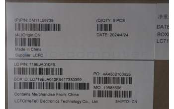 Lenovo 5M11L59739 MECH_ASM FRU KB CCV UK UK (CHY) BK