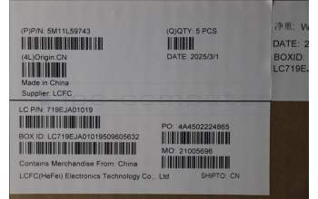 Lenovo 5M11L59743 MECH_ASM FRU KB CCV EURO ENG US (CHY) BK