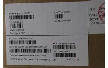 Lenovo 5M11L59771 MECH_ASM FRU KB CCV IND ENG US (CHY) BK