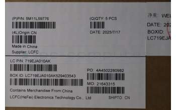 Lenovo 5M11L59776 MECH_ASM FRU KB CCV LA SPA UK (LTN) BK