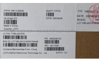 Lenovo 5M11L60924 MECH_ASM FRU KB CCV ILD UK BL (SRX) BK