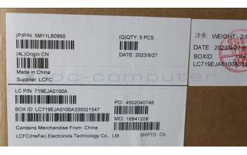 Lenovo 5M11L60950 MECH_ASM FRU KB CCV LA SPA UK BL (CHY)BK