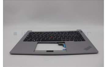 Lenovo 5M11L60992 C-Cover with keyboard, Spanish, Arctic Grey, UK