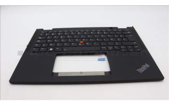 Lenovo 5M11L64082 C-Cover with keyboard, Belgian, Black, Backlight, UK