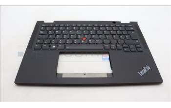 Lenovo 5M11L64124 C-Cover with keyboard, Hungarian, Black, Backlight, UK