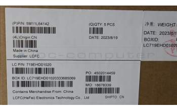 Lenovo 5M11L64142 C-Cover with keyboard, Spanish LA, Black, Backlight, UK