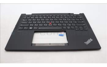 Lenovo 5M11L64154 C-Cover with keyboard, Russian, Black, Backlight, US