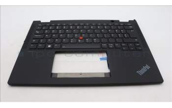 Lenovo 5M11L64157 C-Cover with keyboard, Slovenian, Black, Backlight, UK