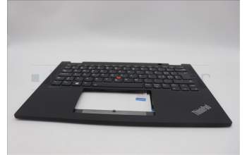Lenovo 5M11L64166 C-Cover with keyboard, Switzerland, Black, Backlight, UK