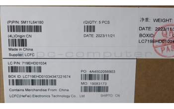 Lenovo 5M11L64180 MECH_ASM KBD W C UK BKLT CHY UK BK