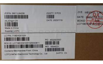 Lenovo 5M11L64208 C-Cover with keyboard, Czech Slovakian, Black, Backlight, WWAN, UK