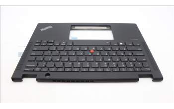 Lenovo 5M11L64214 C-Cover with keyboard, USA English, Black, Backlight, WWAN, US