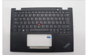 Lenovo 5M11L64217 C-Cover with keyboard, Estonian, Black, Backlight, WWAN, UK