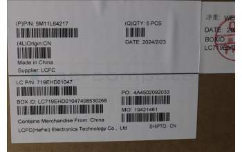 Lenovo 5M11L64217 C-Cover with keyboard, Estonian, Black, Backlight, WWAN, UK