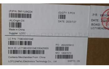 Lenovo 5M11L64224 C-Cover with keyboard,French,Black,Backlight,WWAN