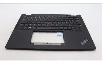 Lenovo 5M11L64224 C-Cover with keyboard,French,Black,Backlight,WWAN